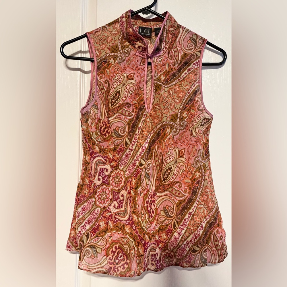 🪷INC International Concepts Multicolor Paisley Tank Top
